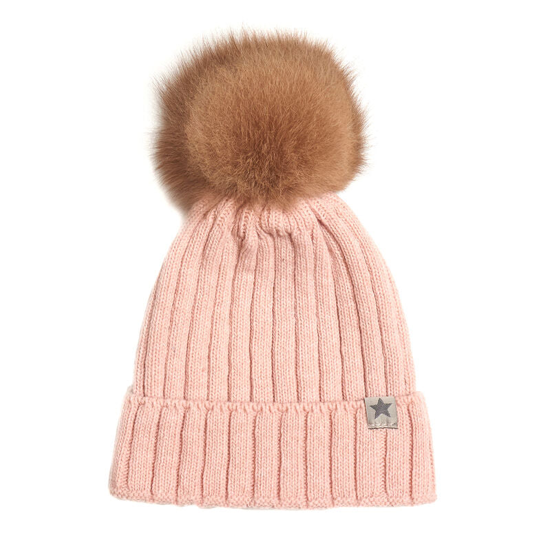 Pompom Hat Knit Alpaca
